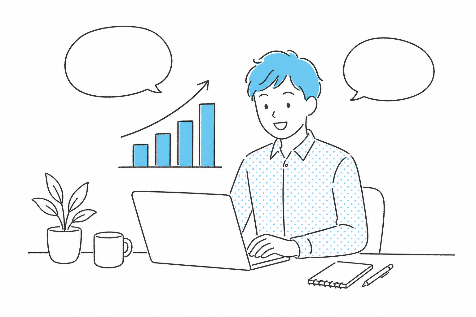 Webマーケティング運用のイラスト