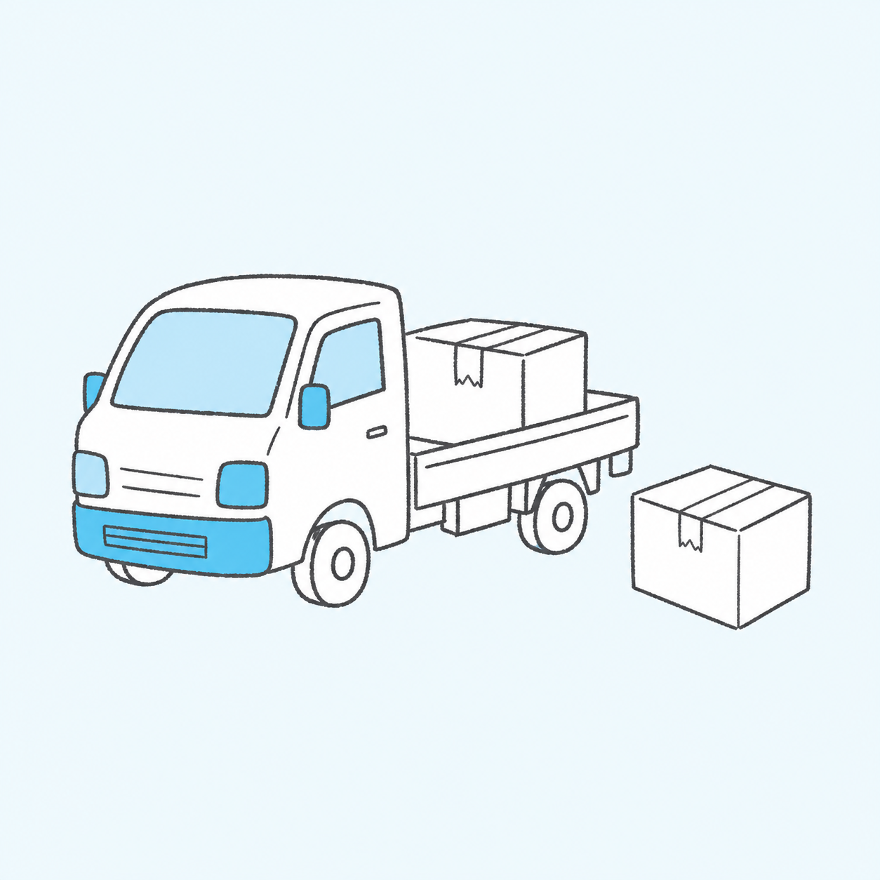 宅配便でお品物を送るイラスト